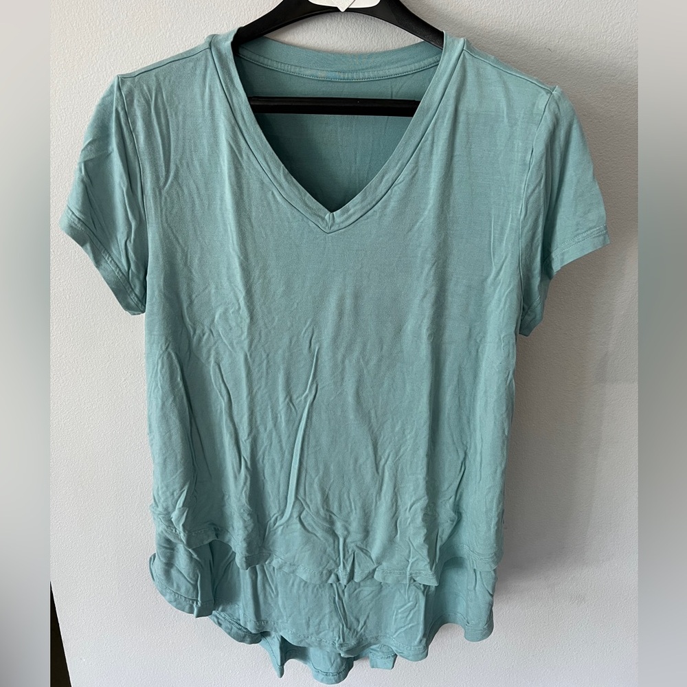Latched Mama Nursing Tee, teal, size medium